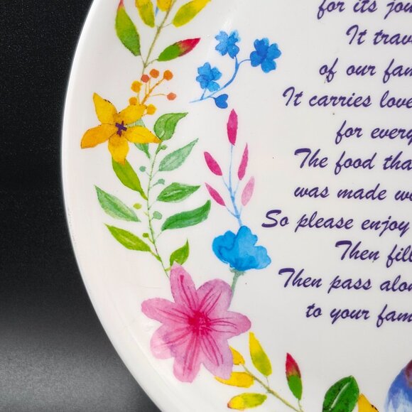 "The Giving Plate Malemac Plastic Plate" Decorative Platw to Give as Gift with F - Picture 4 of 10